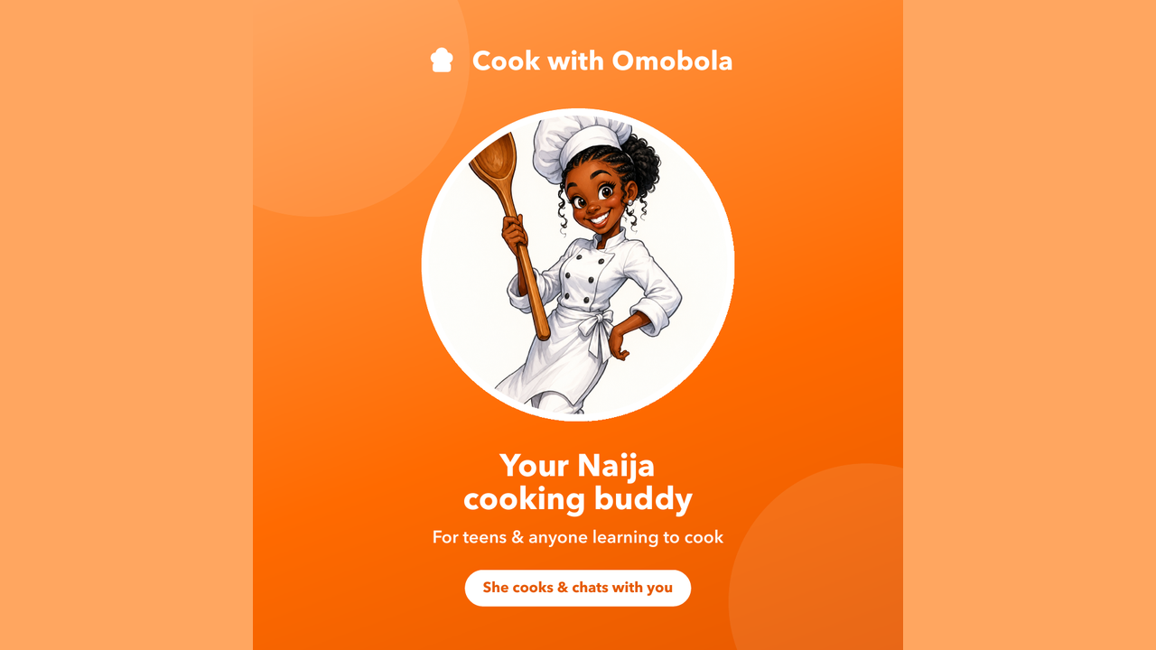 Omobola cooks with you, one step at a time